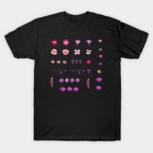 Dried pink flowers colorful T-Shirt